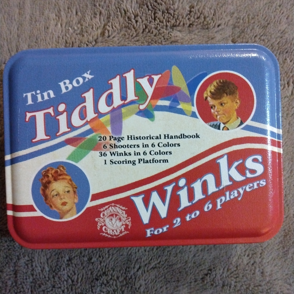 Tin Box Tiddly Winks @2004 Channel Craft